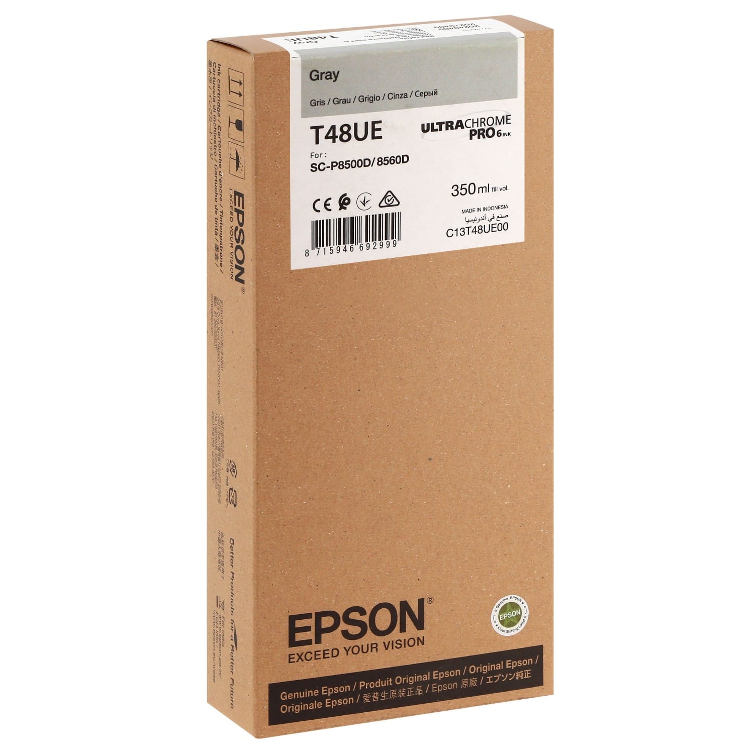 Epson T48UE UltraChrome Gray per SC-P8500D C13T48UE00 Epson T48UE UltraChrome Gray per SC-P8500D C13T48UE00